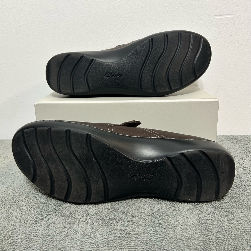 Clarks Leather Cora Poppy Slip On Shoes Womens Size 9 - Picture 10 of 13